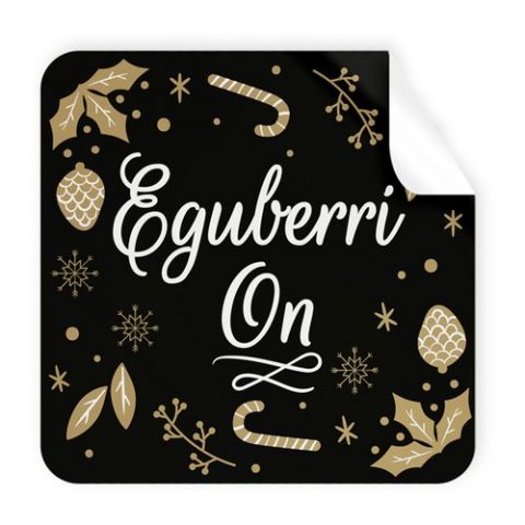 ETIQUETAS REGALO EUSKERA ADH. ROLLO  250 uds. CUAD
