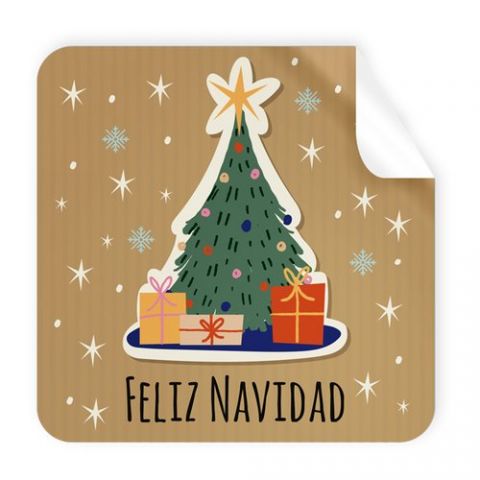 ETIQUETAS REGALO ADH. ROLLO  250 uds. CUADRADAS 40