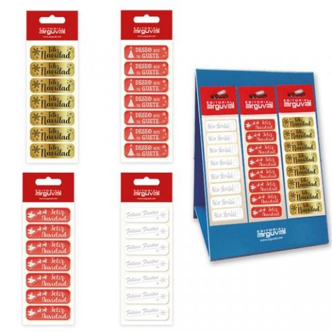 ETIQUETAS REGALO ADH. HOLOGRAFICAS BLISTER 16 uds.