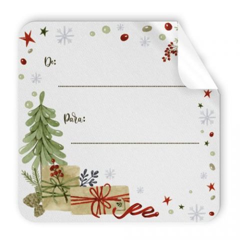 ETIQUETAS REGALO ADH. ROLLO  250 uds. CUADRADAS 40