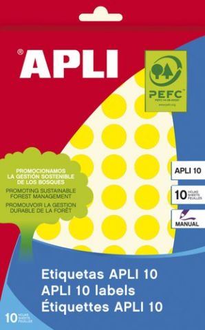 ETIQUETAS ADH.MANUALES BOLSA APLI COLOR AMARILLO 8