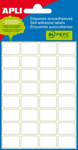 ETIQUETAS ADH.MANUALES BOLSA APLI BLANCAS MINI C.R