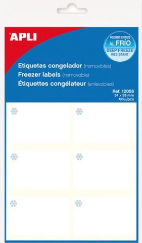 ETIQUETAS ADH.MANUALES BOLSA APLI para CONGELADOR