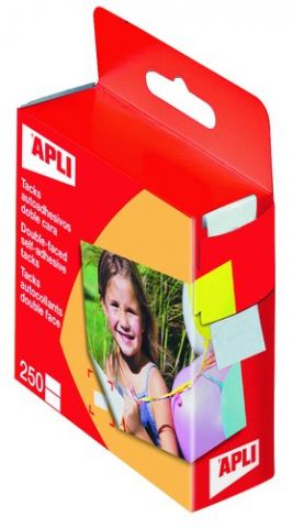 CINTA ADHESIVA DOBLE CARA APLI TACK de 12x16mm CAJ