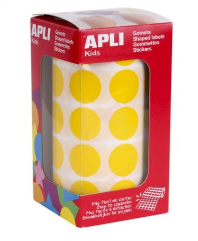 GOMETS APLI  ROLLO 59h CIRCULO Ø 20 mm AMARILLO 1.