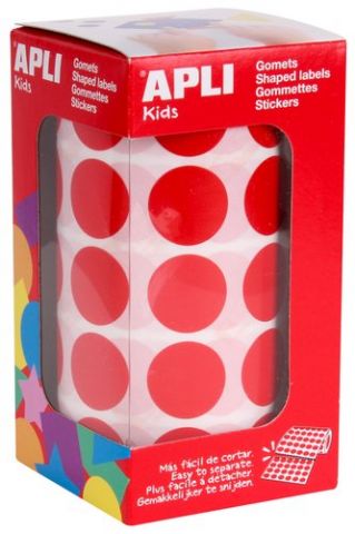 GOMETS APLI  ROLLO 59h CIRCULO Ø 20 mm ROJO 1.770