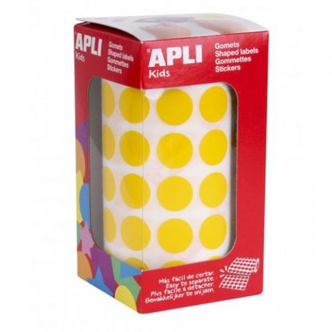 GOMETS APLI  ROLLO 59h CIRCULO Ø 15 mm AMARILLO 2.