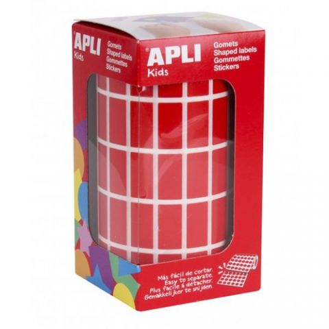 GOMETS APLI  ROLLO 59h RECTANGULO 20x10 mm ROJO 3.