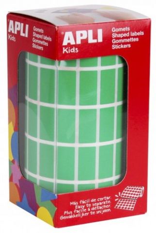 GOMETS APLI  ROLLO 59h RECTANGULO 20x10 mm VERDE 3