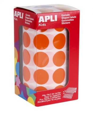 GOMETS APLI  ROLLO 59h CIRCULO Ø 20 mm NARANJA 1.7