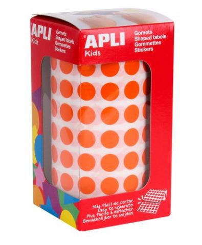 GOMETS APLI  ROLLO 59h CIRCULO Ø 10,5 mm NARANJA 5