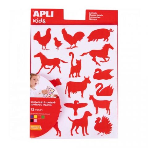 GOMETS APLI  BOLSA 12h ANIMALES GRANJA 6 col.surt.