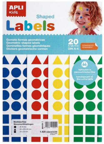 GOMETS APLI  BLISTER 20h A4 FIGURAS GEOM. (CL.,TR.