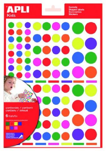 GOMETS APLI  BOLSA 6h REMOVIBLES CIRCULOS MULTICOL