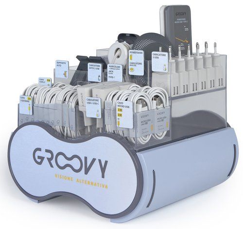 EXPOSITOR GROOVY SOBREMESA ACCESORIOS SURTIDO DE 5
