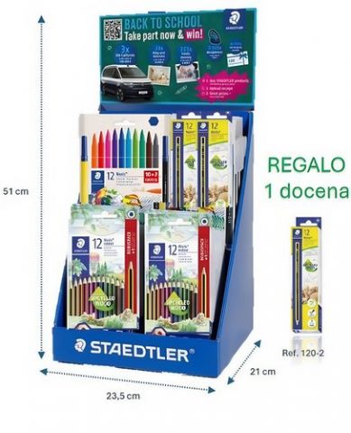 EXPOSITOR STAEDTLER SOBREMESA VAC 25 SURTIDO
 6x 3