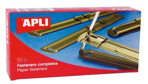 FASTENER APLI METAL DORADO (Caja de 50)