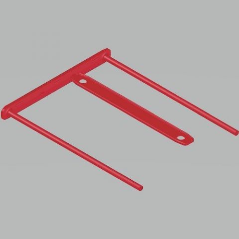 FASTENER FELLOWES PLASTICO D-CLIP ROJO 100mm (Caja