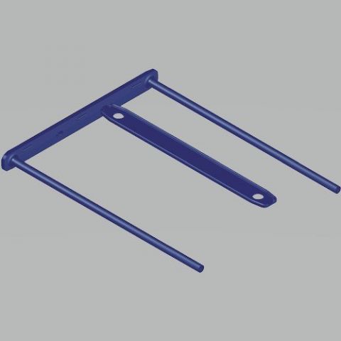 FASTENER FELLOWES PLASTICO D-CLIP AZUL 100mm (Caja
