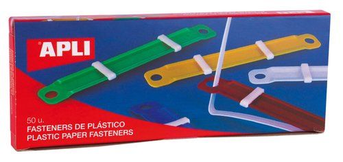 FASTENER APLI PLASTICO COLORES SURTIDOS (Caja de 5