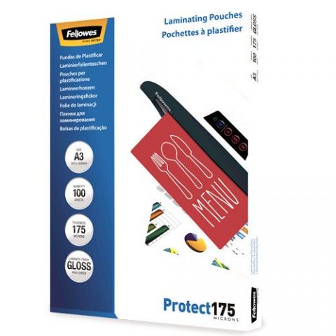 FUNDA PLASTIFICAR FELLOWES BRILLO 303x426 (A3) 175