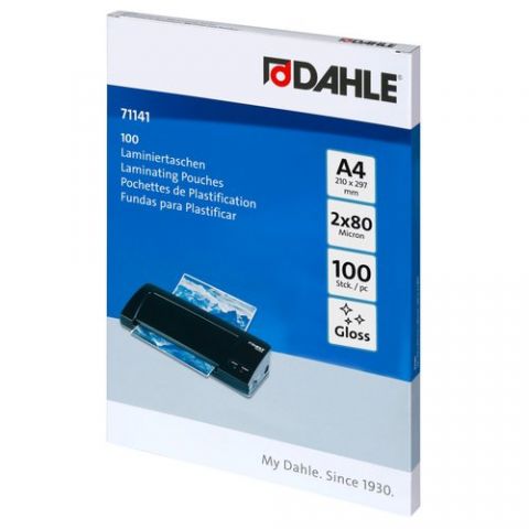 FUNDA PLASTIFICAR DAHLE 216x303 (A4) 80µ PAQUETE d