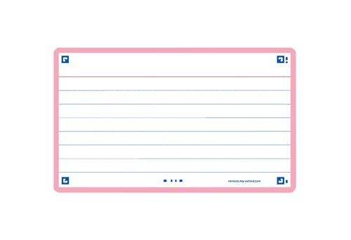 FICHAS OXFORD FLASH 2.0 COLOR HORIZONTAL 125x75mm