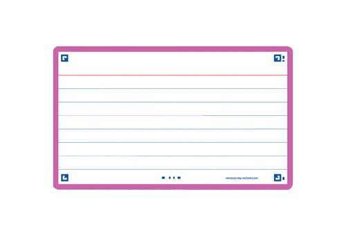 FICHAS OXFORD FLASH 2.0 COLOR HORIZONTAL 125x75mm