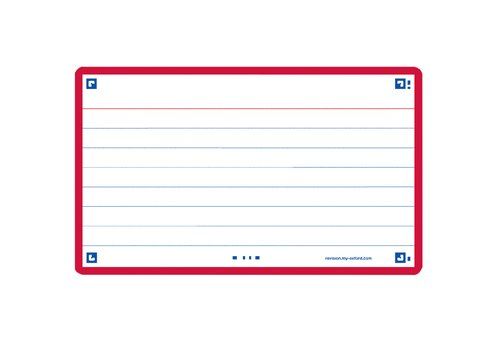 FICHAS OXFORD FLASH 2.0 COLOR HORIZONTAL 125x75mm
