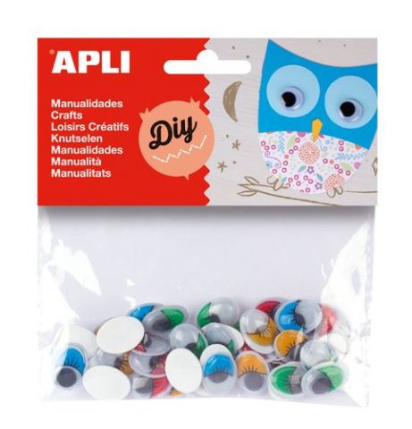 OJOS MOVILES APLI OVALADOS COLORES SURTIDOS BOLSA