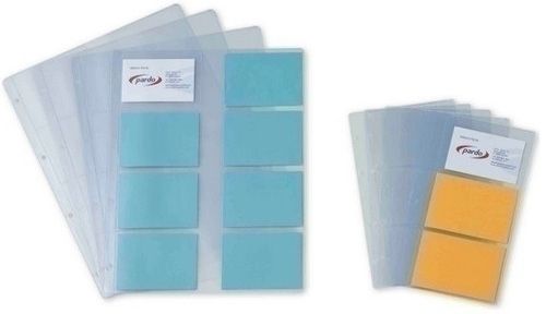 FUNDA para TARJETAS PARDO PVC 150µ A4 8 DPTOS. 4 T