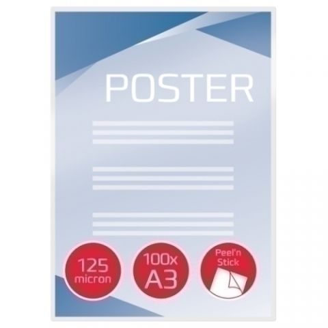 FUNDA PLASTIFICAR GBC 303x426 (A3) 125µ ADHESIVA P