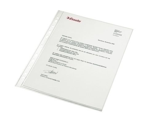 FUNDA MULTITALADRO ESSELTE PP 120µ CRISTAL LISO A4