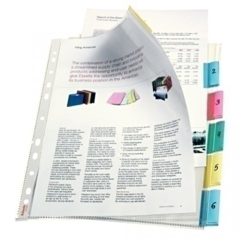 FUNDA MULTITALADRO con PESTAÑAS ESSELTE PP 85µ CRI