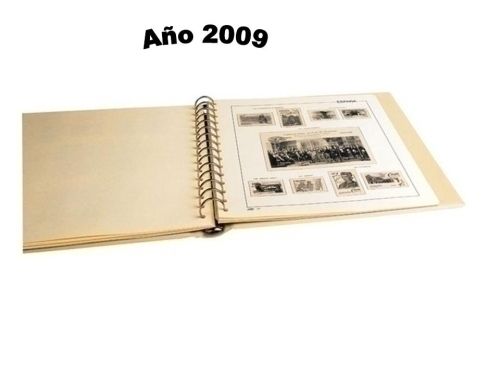 ALBUM de SELLOS PARDO SUPLEMENTO ANUAL ILUSTRADO A