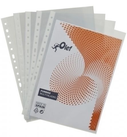 FUNDA MULTITALADRO OLEF PP  90µ CRISTAL LISO Fº 16