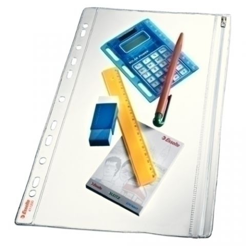 FUNDA MULTITALADRO C/CREMALLERA ESSELTE PVC 200µ A
