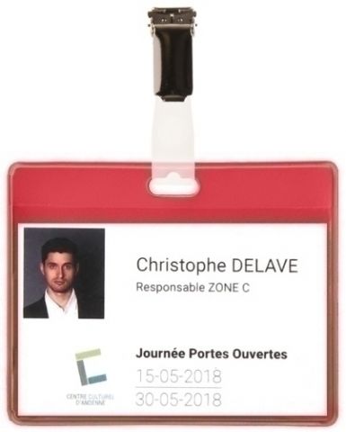 FUNDA DISTINTIVO TARIFOLD PVC con PINZA 82,5x103mm
