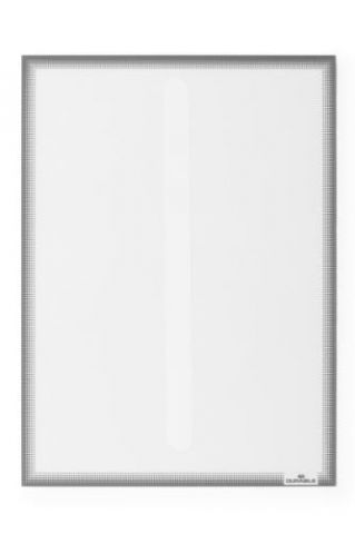 FUNDA DURABLE ESTATICA A4 con MARCO GRIS BOLSA de