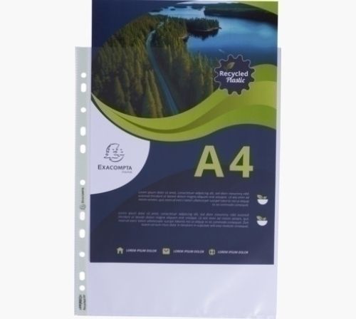 FUNDA MULTITALADRO EXACOMPTA PP RECICLADO 60µ  A4