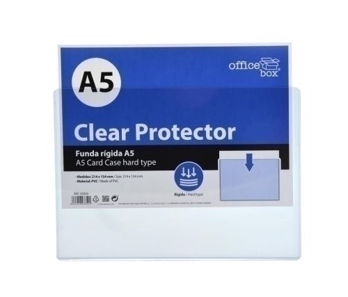 FUNDA PORTA CARTELES OFFICE BOX PVC RIGIDO A5