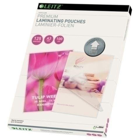 FUNDA PLASTIFICAR LEITZ 310x460 (A3) 125µ PAQUETE