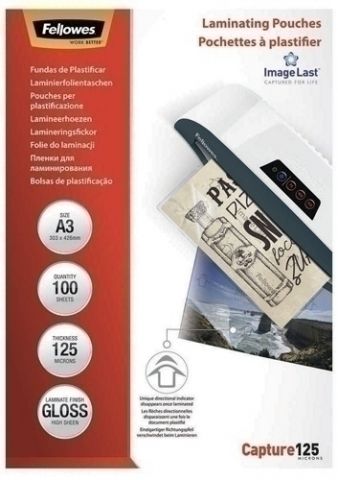 FUNDA PLASTIFICAR FELLOWES BRILLO 303x426 (A3) 125