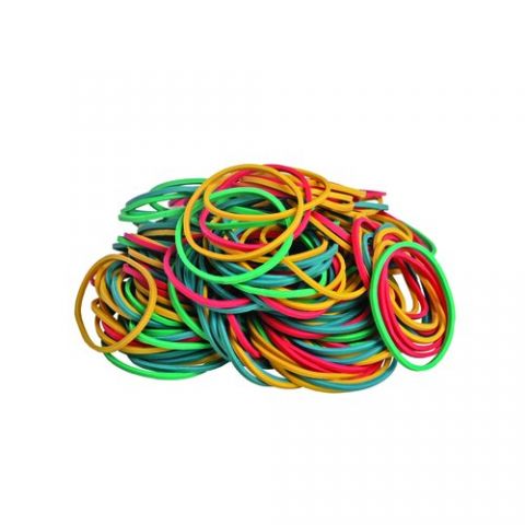 GOMAS ELASTICAS FOROFIS CAJA de 100 GRAMOS COLORES