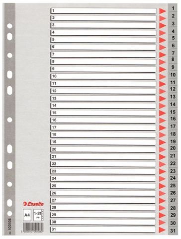 INDICE ESSELTE PP NUMERICO A4 pestañas 1-31 11 tal