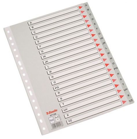 INDICE ESSELTE PP ALFABETICO Fº 20 pestañas 16 tal