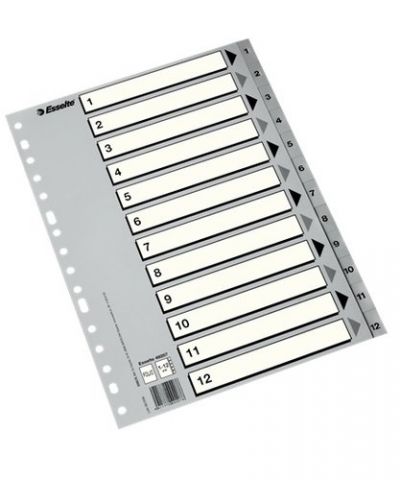 INDICE ESSELTE PP NUMERICO Fº pestañas 1-12 16 tal
