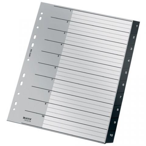 INDICE LEITZ PP RECYCLE NUMERICO A4+ pestañas 1-10