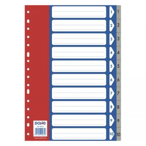 INDICE DOHE PP NUMERICO Fº pestañas 1-10 16 taladr
