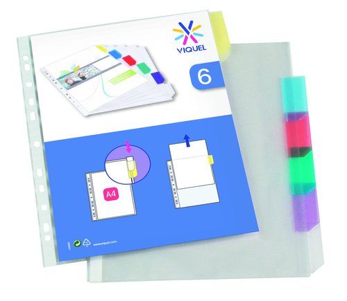 SEPARADORES VIQUEL PP A4 6 PESTAÑAS/FUNDAS PERSONA